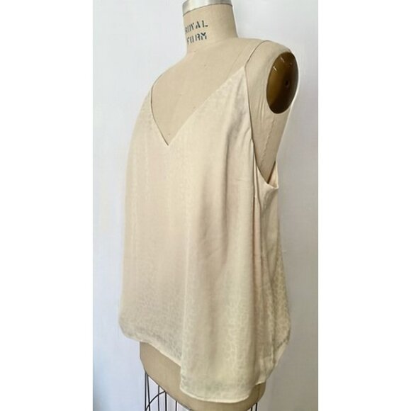 H&M BEIGE LEOPARD PRINT V-NECK SPAGHETTI STRAP SILKY CAMISOLE 16 NWT - Picture 5 of 8